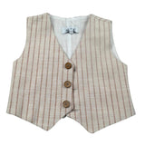Aletta Gilet Tinta Unita con Bottoni per Neonato M2204111 BEIGE ALETTA 
