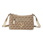 MICHAEL KORS borsa tinta unita con stampe logo Beige per Bambina R30247 BEIGE MICHAEL KORS 