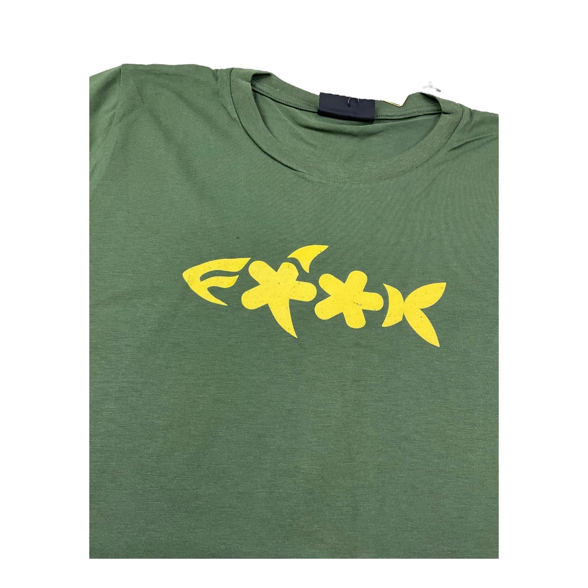 F**K T-Shirt Girocollo Tinta Unita con Logo per Bambino FJ25J01TS71MG VERDE F**K 