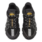 Versace Sneakers Solid Color With Black Logo Prints For Kids