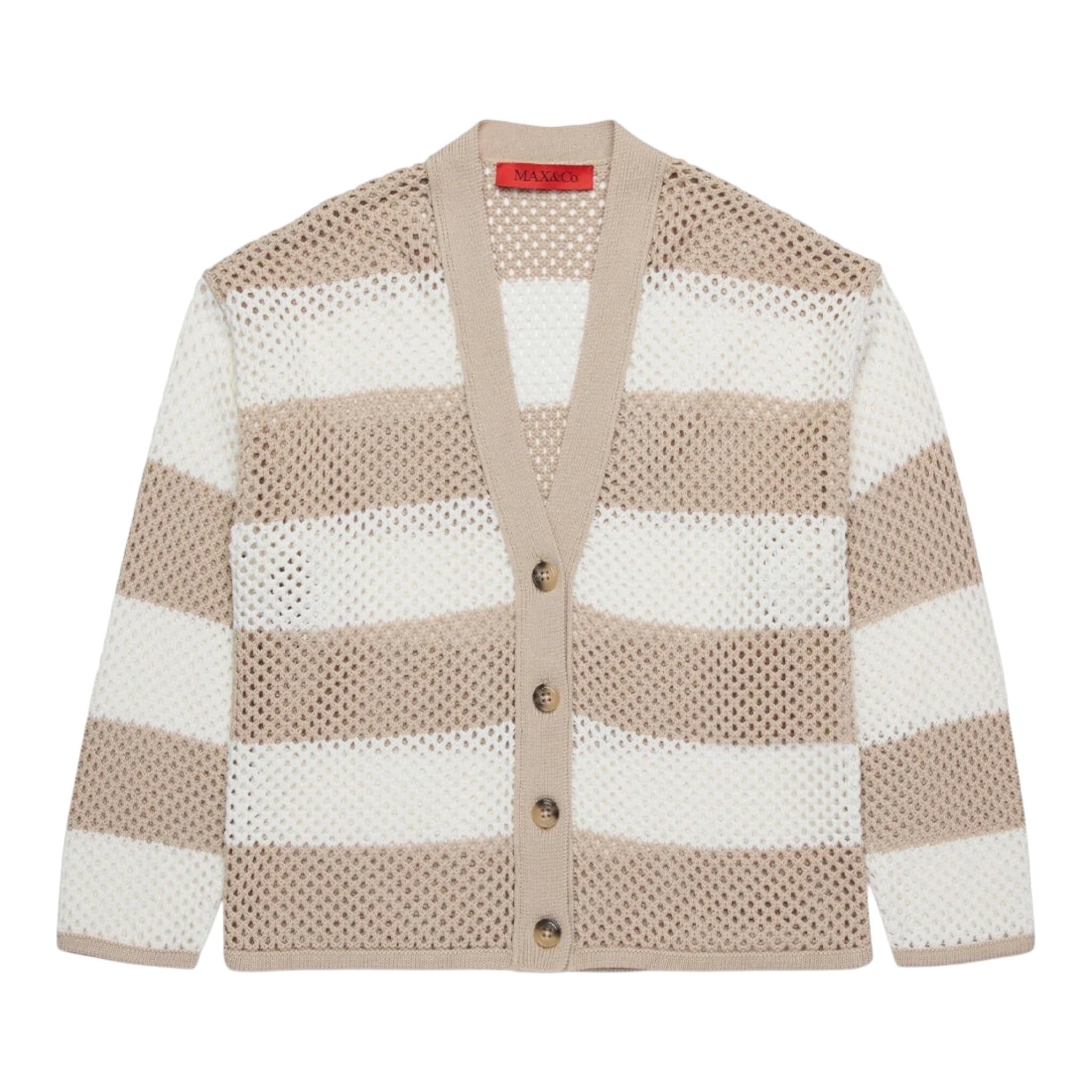 Max&Co. Pantalone Bicolore Traforato per Bambina MX0182 BIANCO/BEIGE MAX&Co. 