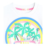 Billieblush Baby Girl Solid Color Crewneck Sweatshirt White Print