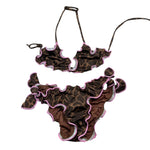 Saint Barth Costume 2 Pezzi Slip-Triangolo per Bambina CRIS009 MARRONE SAINT BARTH 