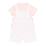 Moschino Completo 2 Pezzi T-Shirt-Salopette per Neonata MUG01L ROSA MOSCHINO 