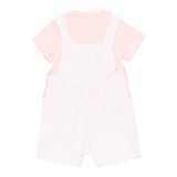 Moschino Completo 2 Pezzi T-Shirt-Salopette per Neonata MUG01L ROSA MOSCHINO 