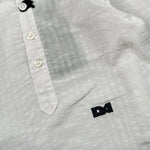 Daniele Alessandrini Camicia tinta unita con Logo Bianco per Neonato 1295C0890 BIANCO DANIELE ALESSANDRINI 