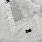 Daniele Alessandrini Camicia tinta unita con Logo Bianco per Neonato 1295C0890 BIANCO DANIELE ALESSANDRINI 