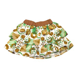Janice Solid Color Skirt With Pattern And Elastic Waist White For Girls