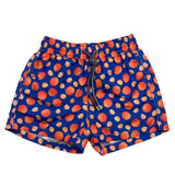 Baia30Remi Orange Blue Printed Plain Swimsuit For Boys