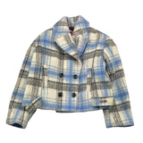 LIU JO cappotto corto tricolore con fantasia a quadri Bianco per Bambina GF4018 BIANCO LIU JO 