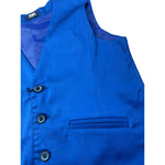 Manuell & Frank Gilet Tinta Unita con Fantasia per Bambino MF5140RX COBALTO MANUELL & FRANK 