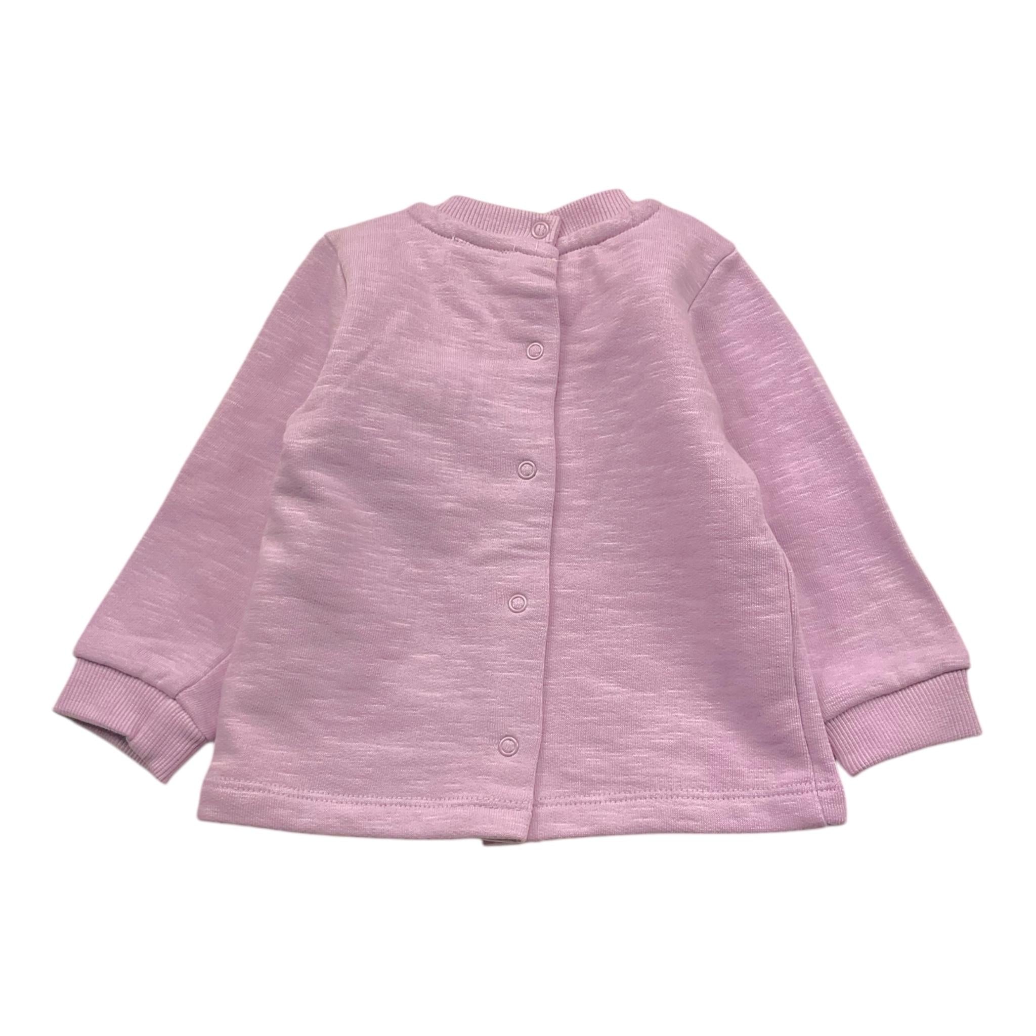 YATSI BABY felpa tinta unita con stampa Lilla per Neonata 2444560 LILLA YATSI BABY 