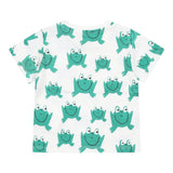 Stella Mccartney T-Shirt Girocollo Tinta Unita con Stampe Rana per Bambino TW8561J BIANCO STELLA McCARTNEY 