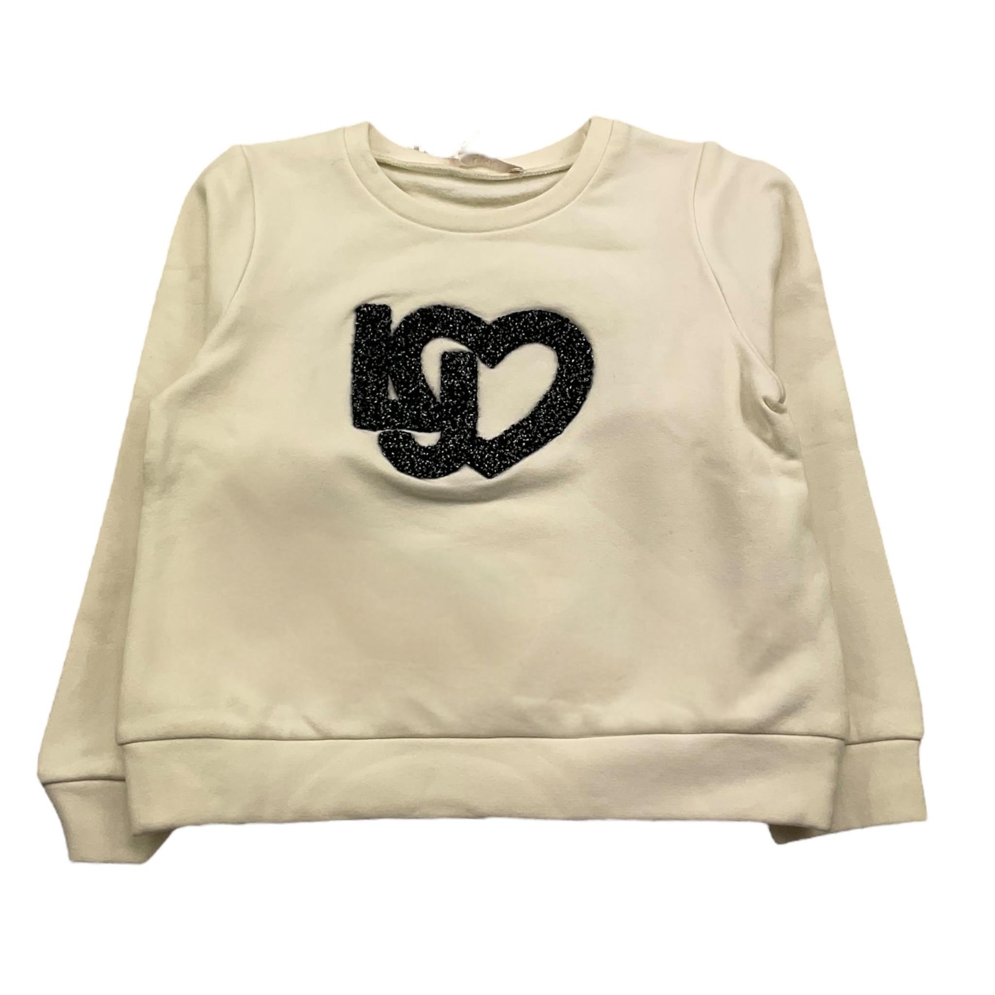 LIU JO felpa chiusa girocollo tint unita con stampa logo Panna per Bambina KF4025XXX PANNA LIU JO 