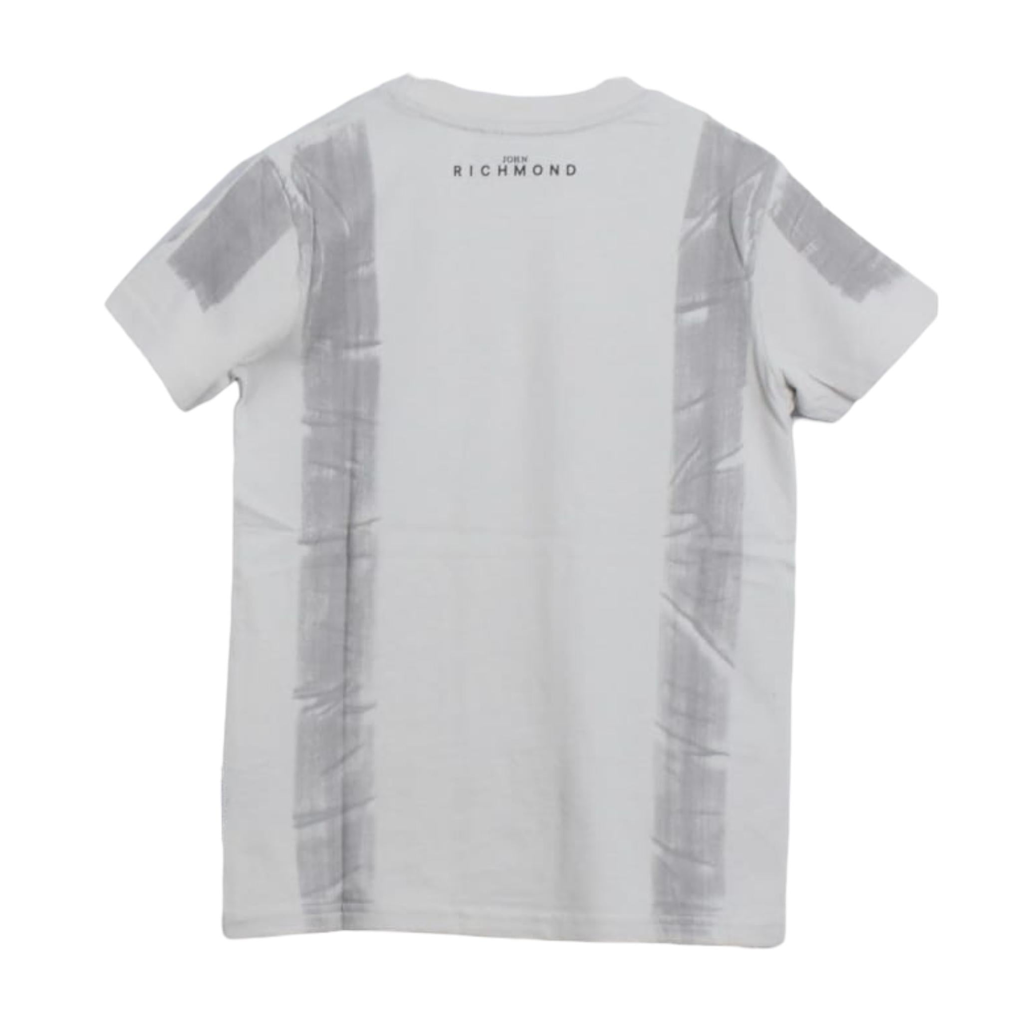 John Richmond T-Shirt Girocollo Tinta Unita con Stampa per Bambino RBP25077TS GRIGIO JOHN RICHMOND 