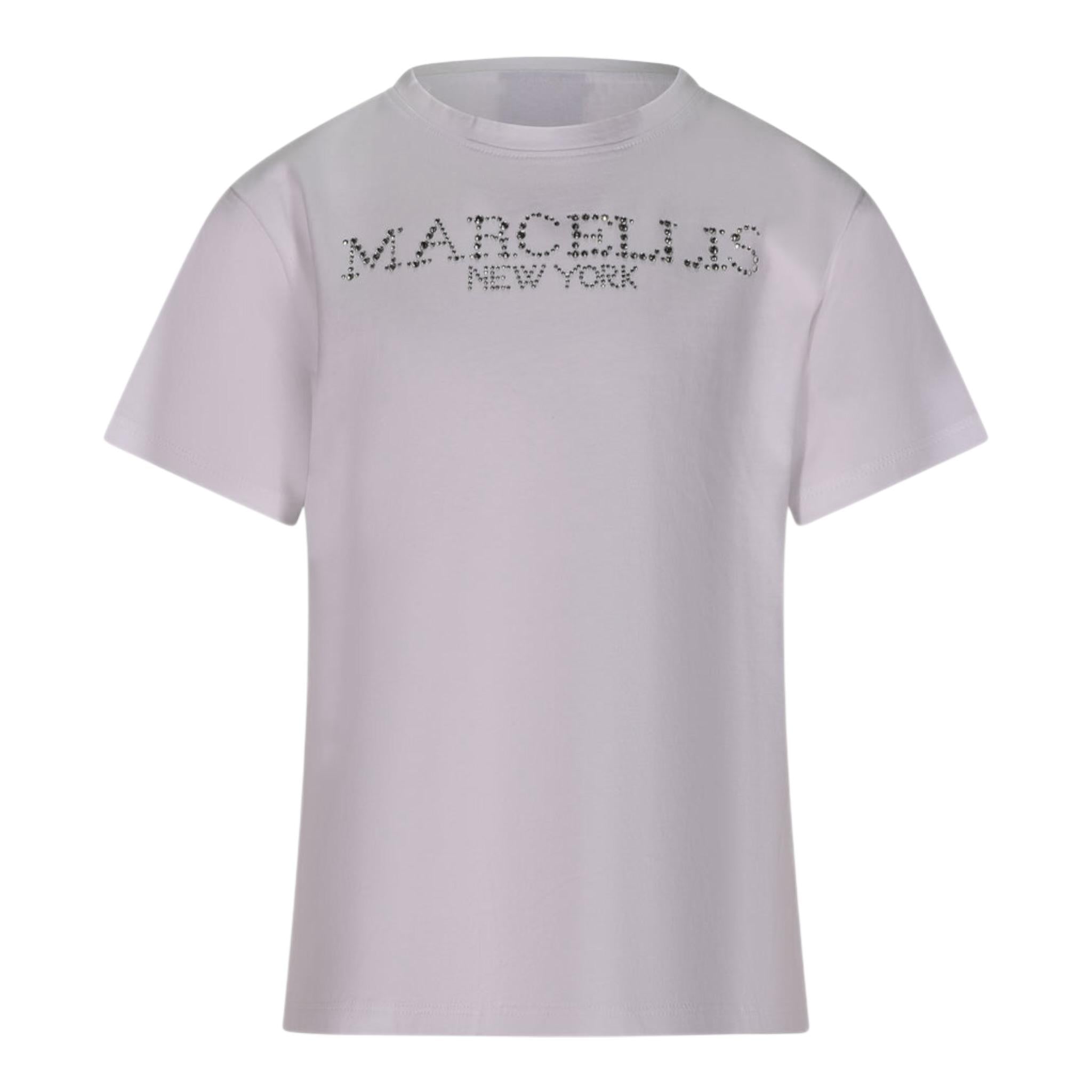 Marc Ellis T-Shirt tinta unita con Stampa Bianco per Bambina JMJTS01208X BIANCO MARC ELLIS 
