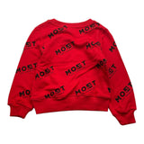 Most Los Angeles Red Logo Solid Color Crewneck Sweatshirt For Newborn