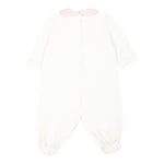 MONNALISA set tutina tinta unita con stampa-cappello-bavetta Bianco per Neonata 35D500 BIANCO MONNALISA 
