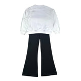 John Richmond Completo 2 Pezzi Felpa-Pantalone A Zampa per Bambina RGP26014CF BIANCO/NERO JOHN RICHMOND 
