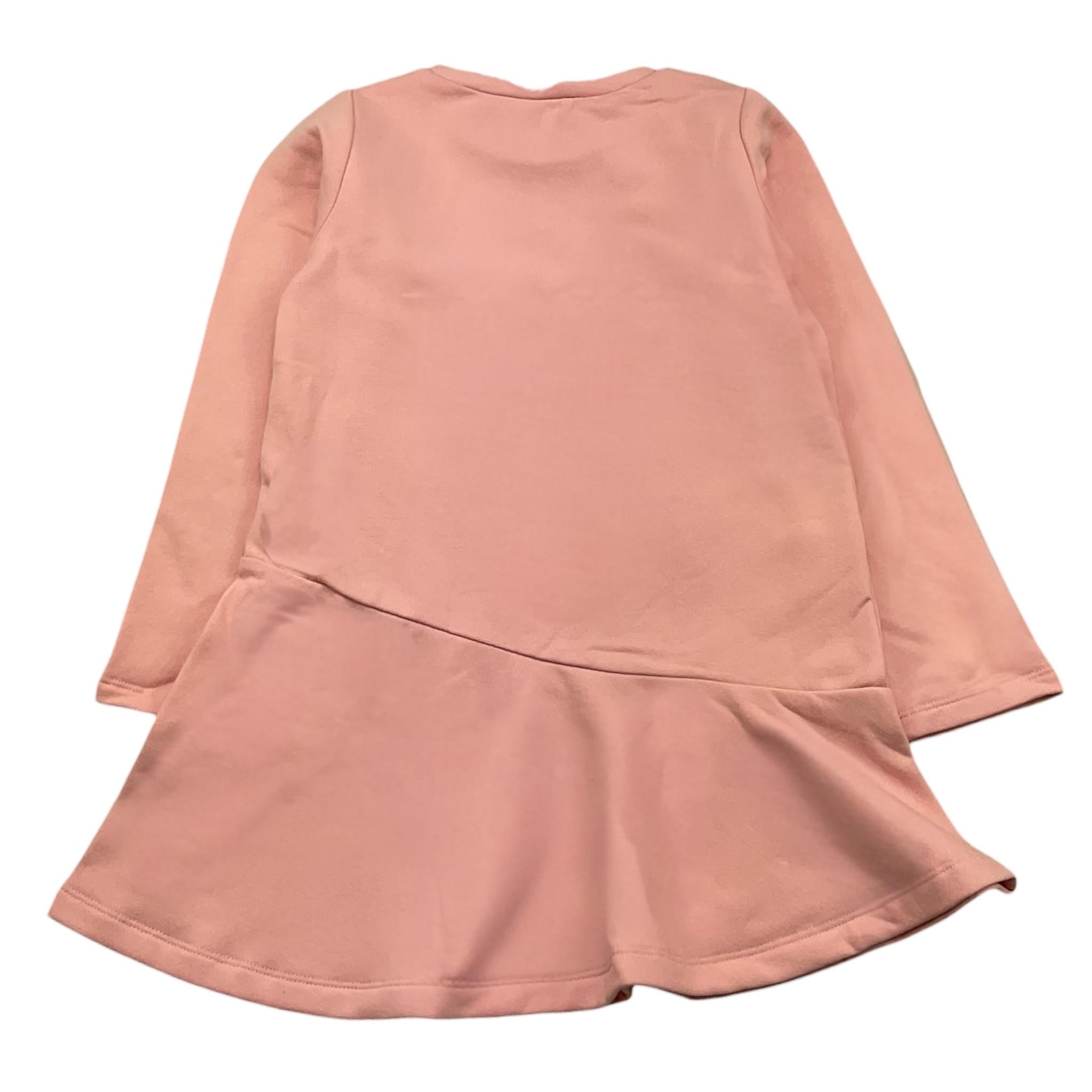 LIU JO abito in felpa girocollo tinta unita con stampa Rosa per Bambina KF4070X ROSA LIU JO 