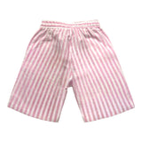Manuel Ritz Two-Tone Bermuda Shorts With Striped Pattern And Elastic Waist White/Pink For Newborns