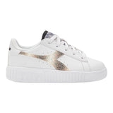 Diadora Sneakers Solid Color with Laces and Sequins White for Girls