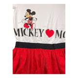 Emc Two-Tone Half Sleeve Dress with Tulle Skirt White/Red for Girls