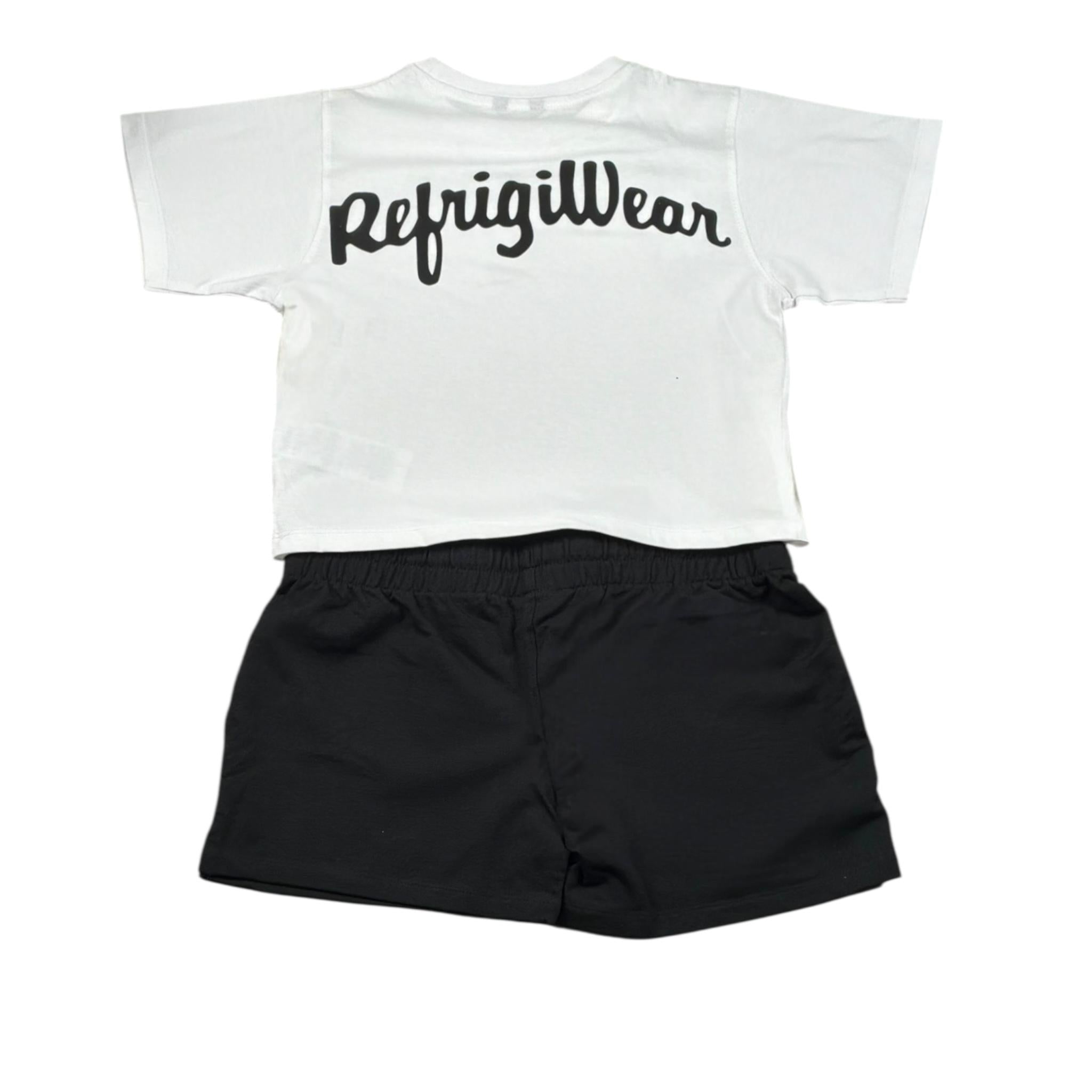 Refrigiwear Completo 2 Pezzi Bicolore T-Shirt-Bermuda per Bambina RG1470W25 BIANCO/NERO REFRIGIWEAR 