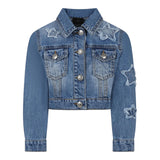 John Richmond Giubbino In Denim Tinta Unita per Bambina RGP25124GB AZZURRO JOHN RICHMOND 