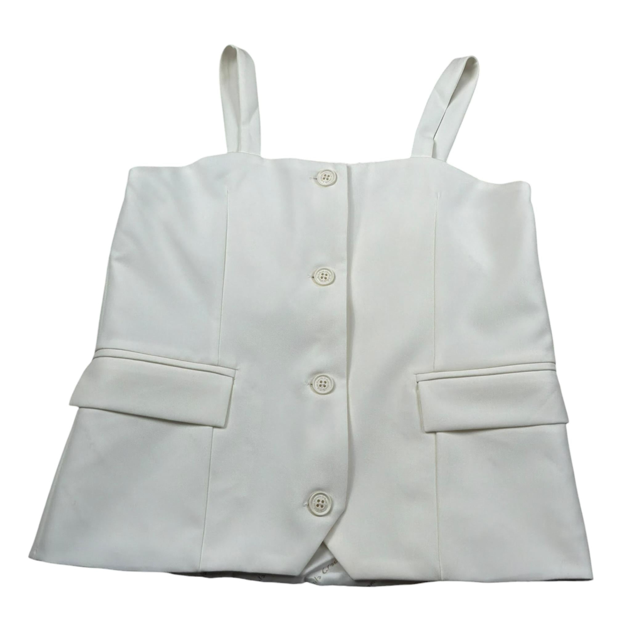 Manila Grace Top Tinta Unita Bretelline per Bambina MG2753 PANNA MANILA GRACE 