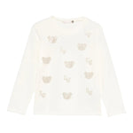 LIU JO shirt girocollo tinta unita con stampa brillantinata Panna per Bambina KF4065 PANNA LIU JO 