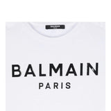 BALMAIN t-shirt girocollo tinta unita con stampa Bianco per Bambino BV8R71 BIANCO BALMAIN 