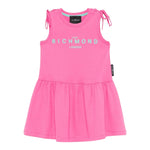 John Richmond Abito Tinta Unita con Logo Girocollo per Bambina RGP25008VEX FUXIA JOHN RICHMOND 