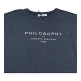 Philosophy T-Shirt Girocollo Tinta Unita con Stampa per Bambina I1E605 NERO PHILOSOPHY 