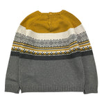 CANADA HOUSE maglia tricolore girocollo con fantasia Grigio per Neonato BBGRECO GRIGIO CANADA HOUSE 