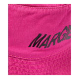Maison Margiela Solid Color Fisherman Hat With Logo Print Fuchsia For Girls