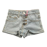 Vicolo Short Solid Color With Adjustable Waistline Blue For Baby Girl
