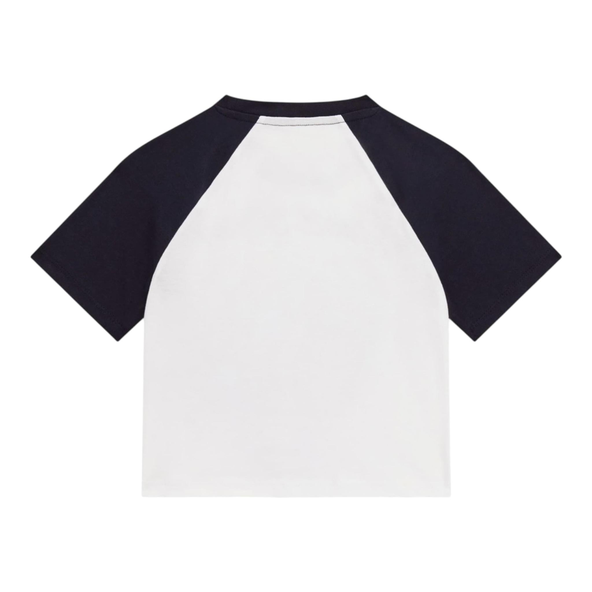 Guess T-Shirt Girocollo Tinta Unita con Maniche In Contrasto E Applicazioni per Bambina J5GI06K8HM4 BIANCO GUESS 