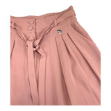 Alice Pi Solid Color Palazzo Pants with Elastic Waist Pink for Girls