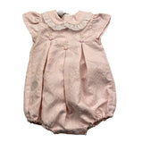 Marlu' Solid Color Pink Half Sleeve Romper For Newborn Baby Girl