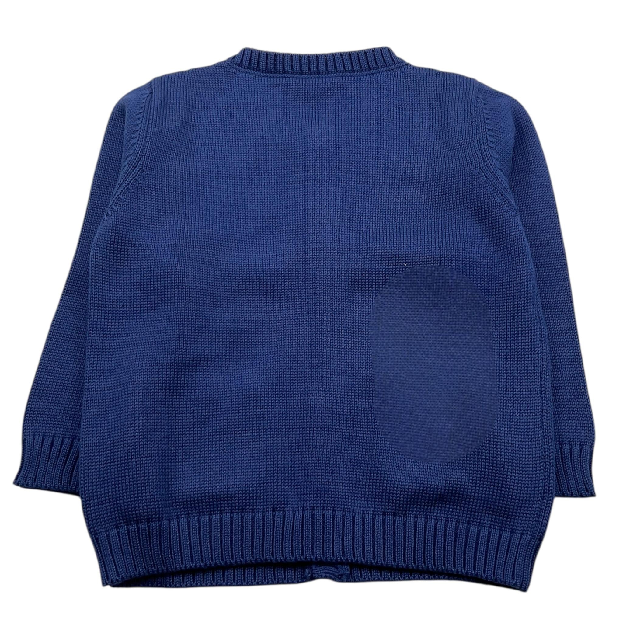 LITTLE BEAR cardigan tinta unita con bottoni in contrasto Blu per Bambino 7242 BLU LITTLE BEAR 